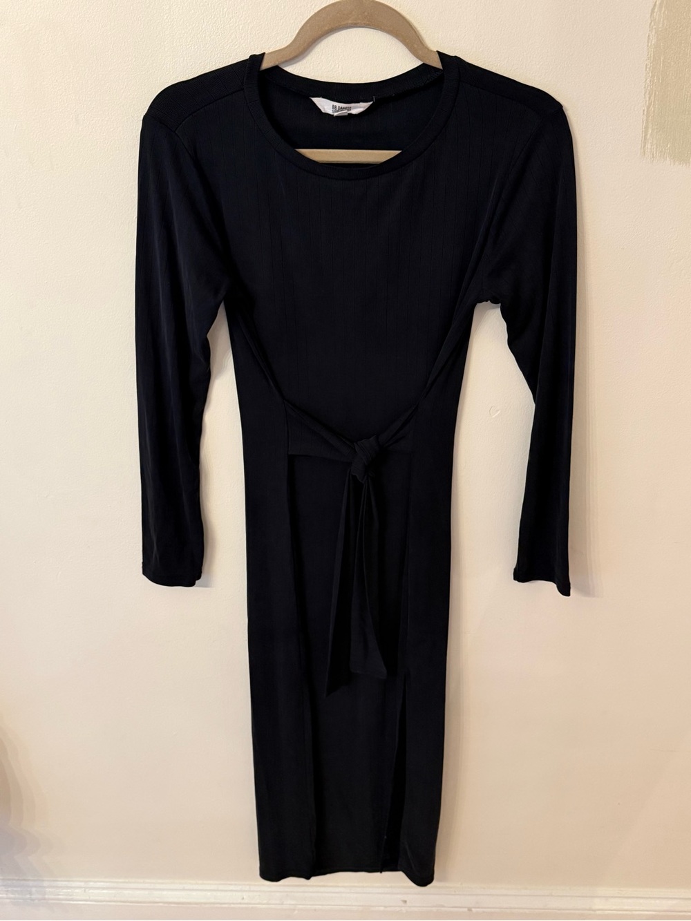 BB Dakota by Steve Madden Black Tie-Waist Long Sleeve Dress - , Women Dresses